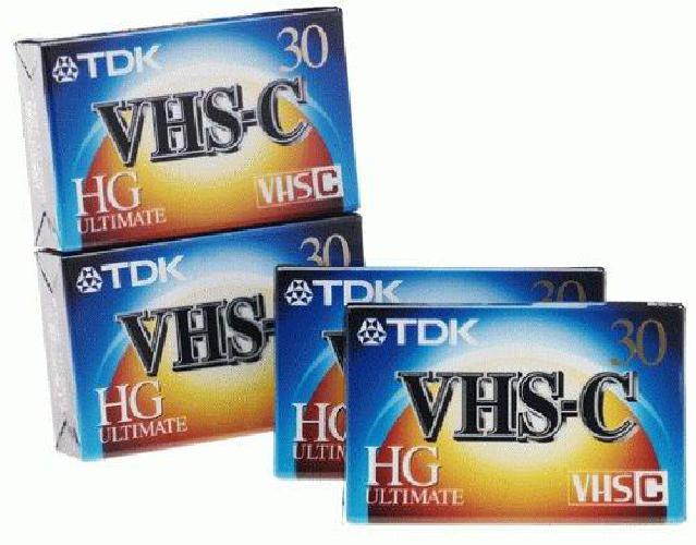 tdk38623  tdk high grade vhsc camcorder videotape cassette