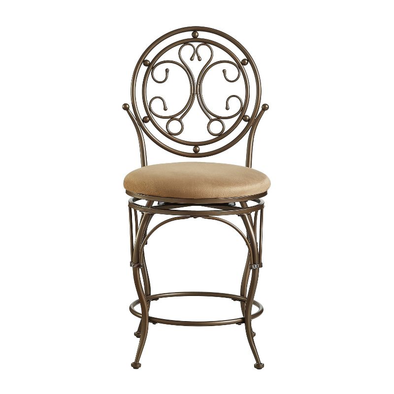 Big and Tall Mila Counter Height Barstool Bronze - Powell Company