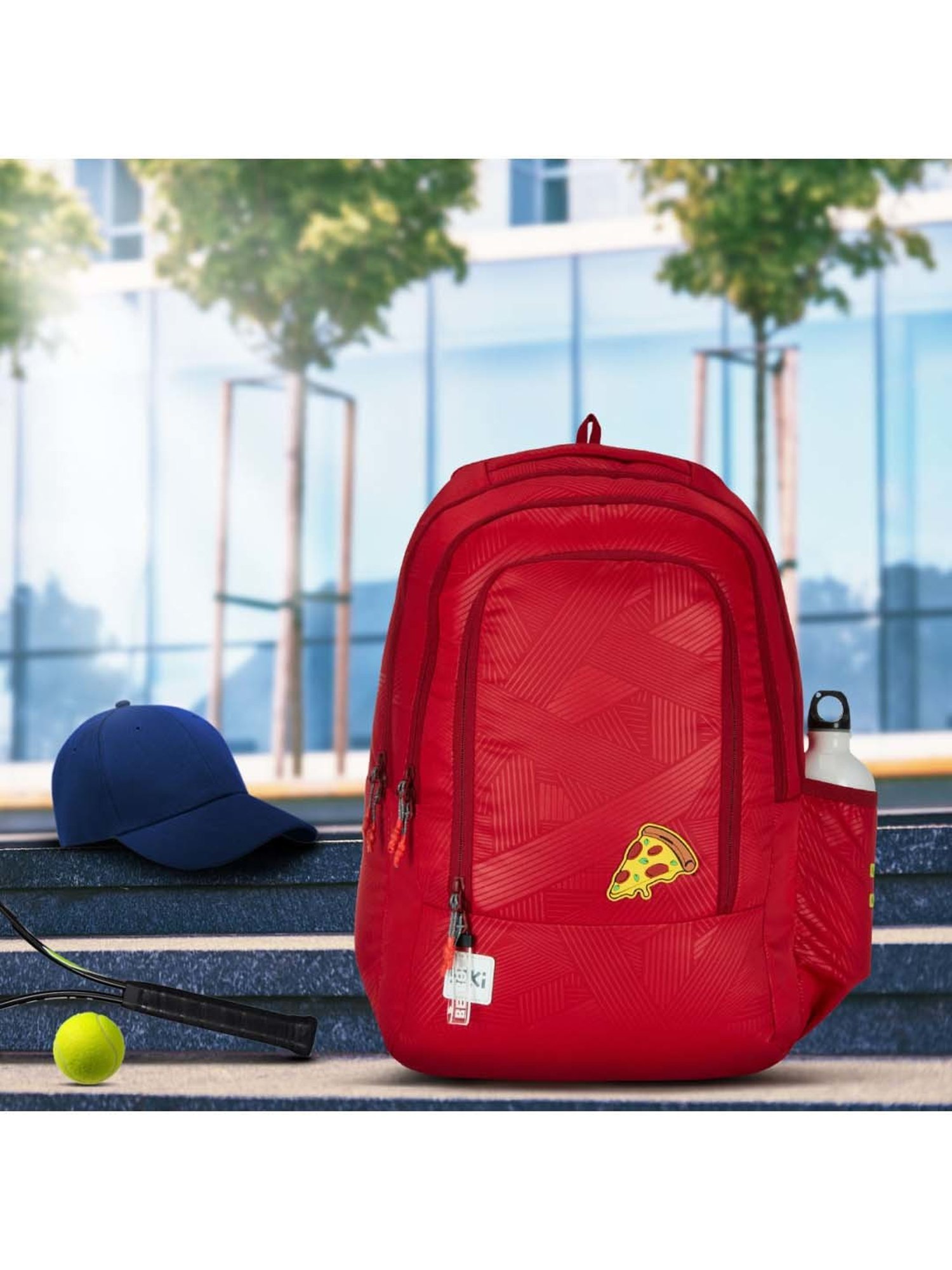 Wiki 31.5 Ltrs Red Medium Backpack