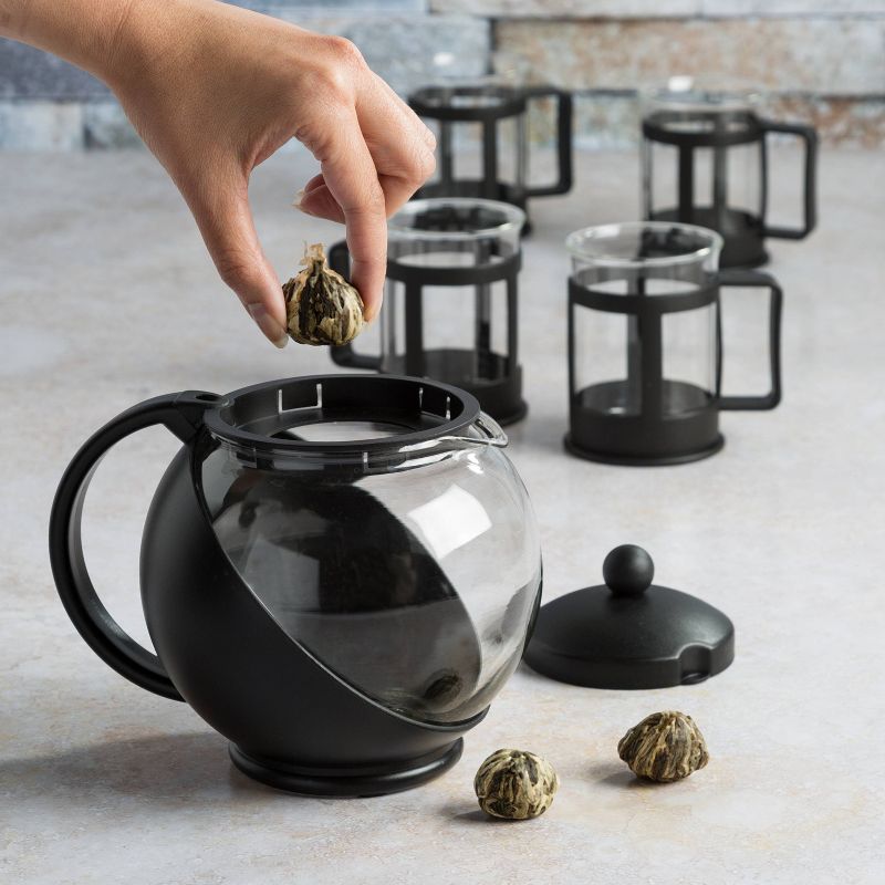 Primula Halfmoon 10-Piece Teapot Gift Set - Black