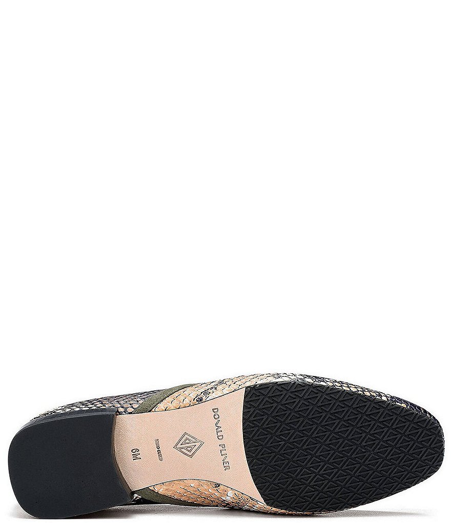 Donald Pliner Rezza Snake Print Leather Loafers