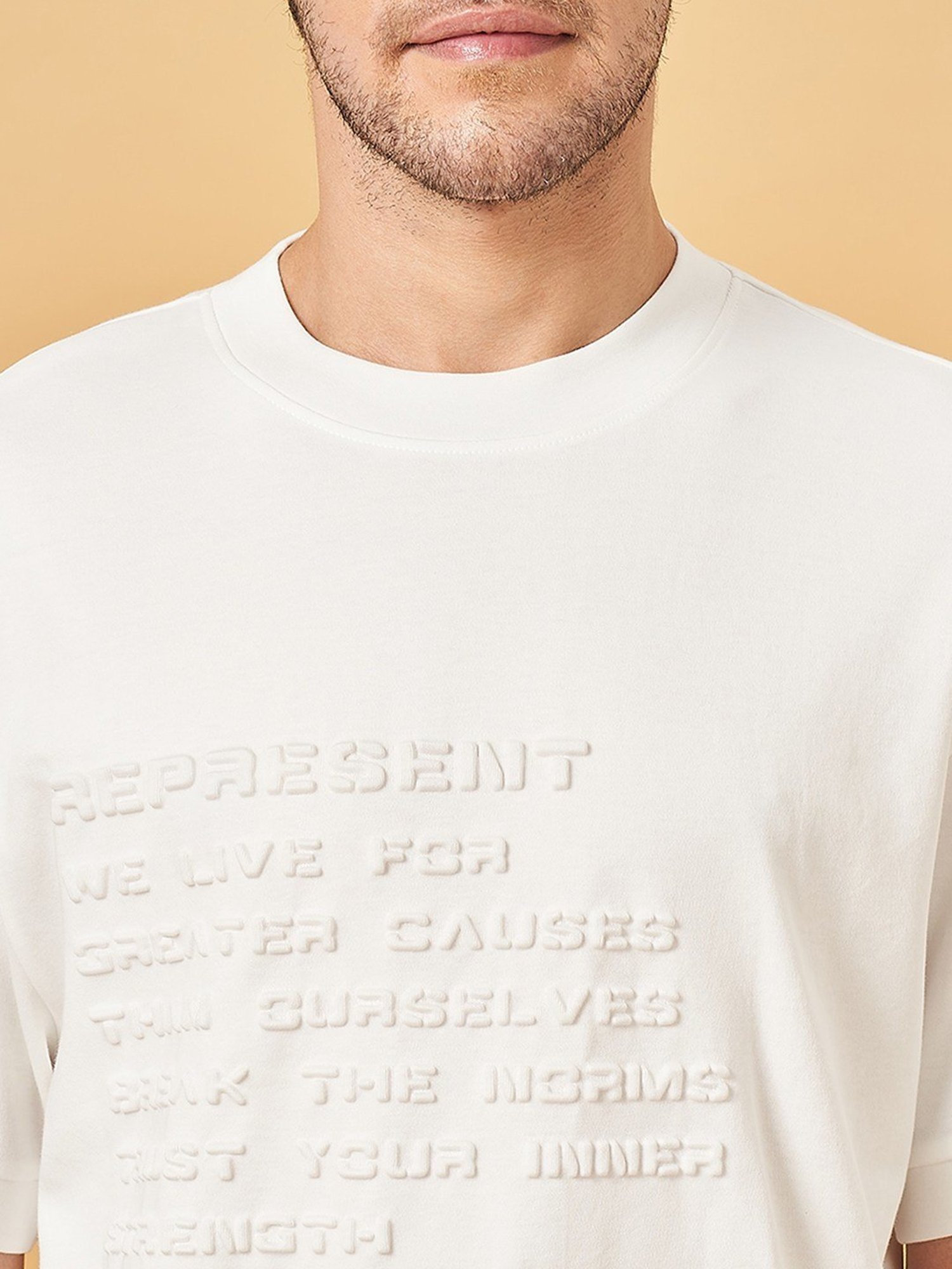 Street 808 By Pantaloons Snow White Boxy Fit T-Shirt