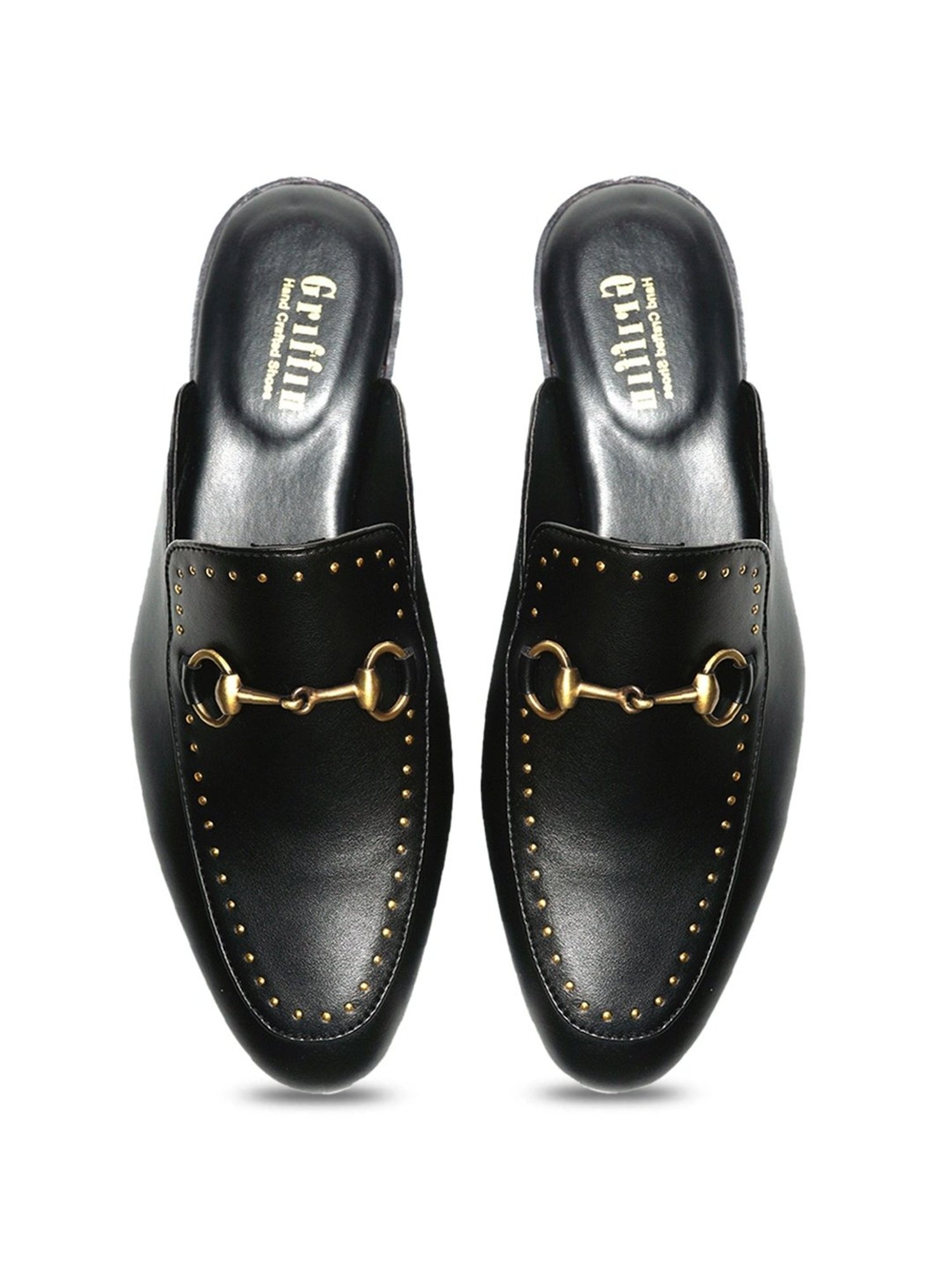 Griffin Men's SECRET INSIGNIA Black Mule Shoes