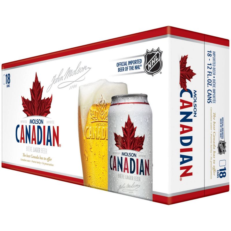 Molson Canadian Lager Beer - 18pk/12 fl oz Cans