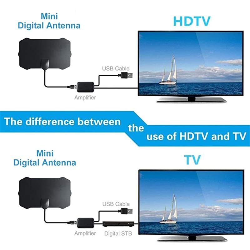 TV Antenna HD TV Antennas Aerial for 4K 1080P Amplified HD Digital Antenna Indoor TV Antenna with Amplifier Signal Booster TV Free Local Channels