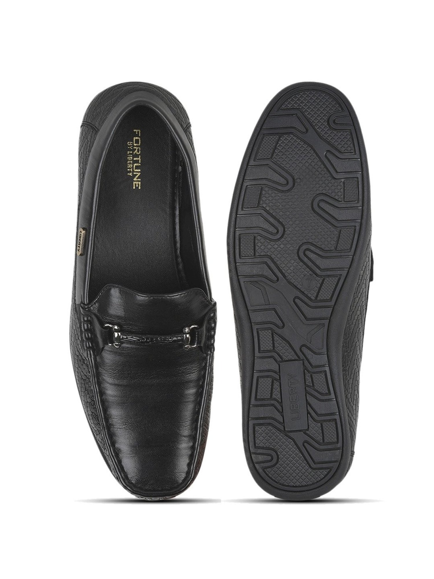 Fortune by Liberty Men's Black Casual Loafers
