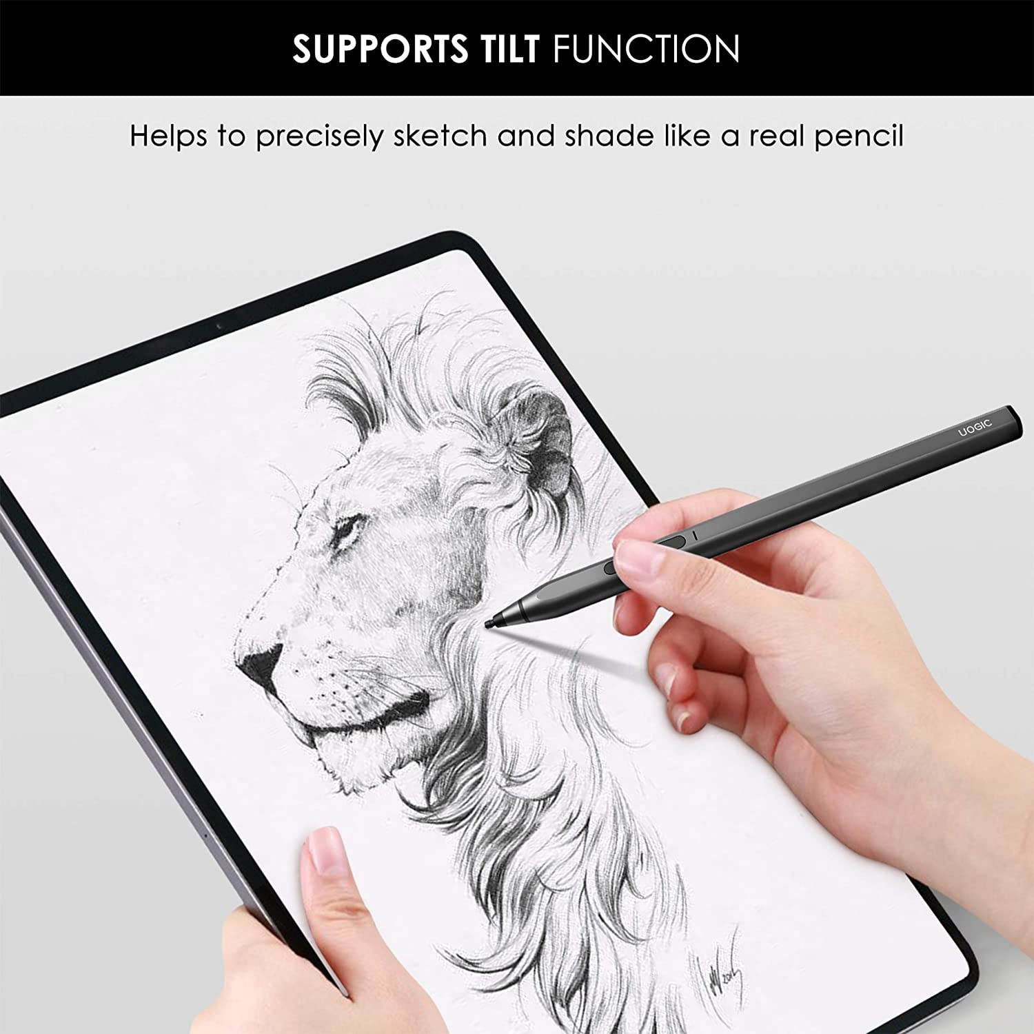 Pen for Microsoft Surface Ink 581 Magnetic Stylus Pen 4096 Pressure Sensitivity Tilt & Palm Rejection Flex & Soft HB Tip for Surface Pro/Go/Book/Studio/Laptop Series Rechargeable