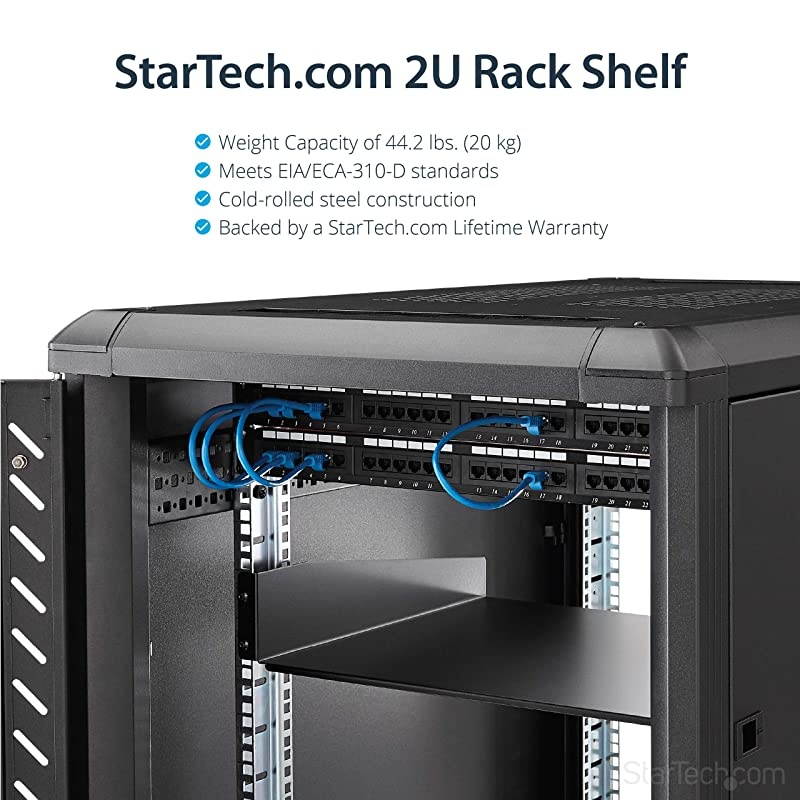 com 2U Server Rack Mount Shelf 157in Deep Steel Universal Cantilever Tray for 19quot Network amp AV Equipment RackCabinet 44lbs CABSHELF