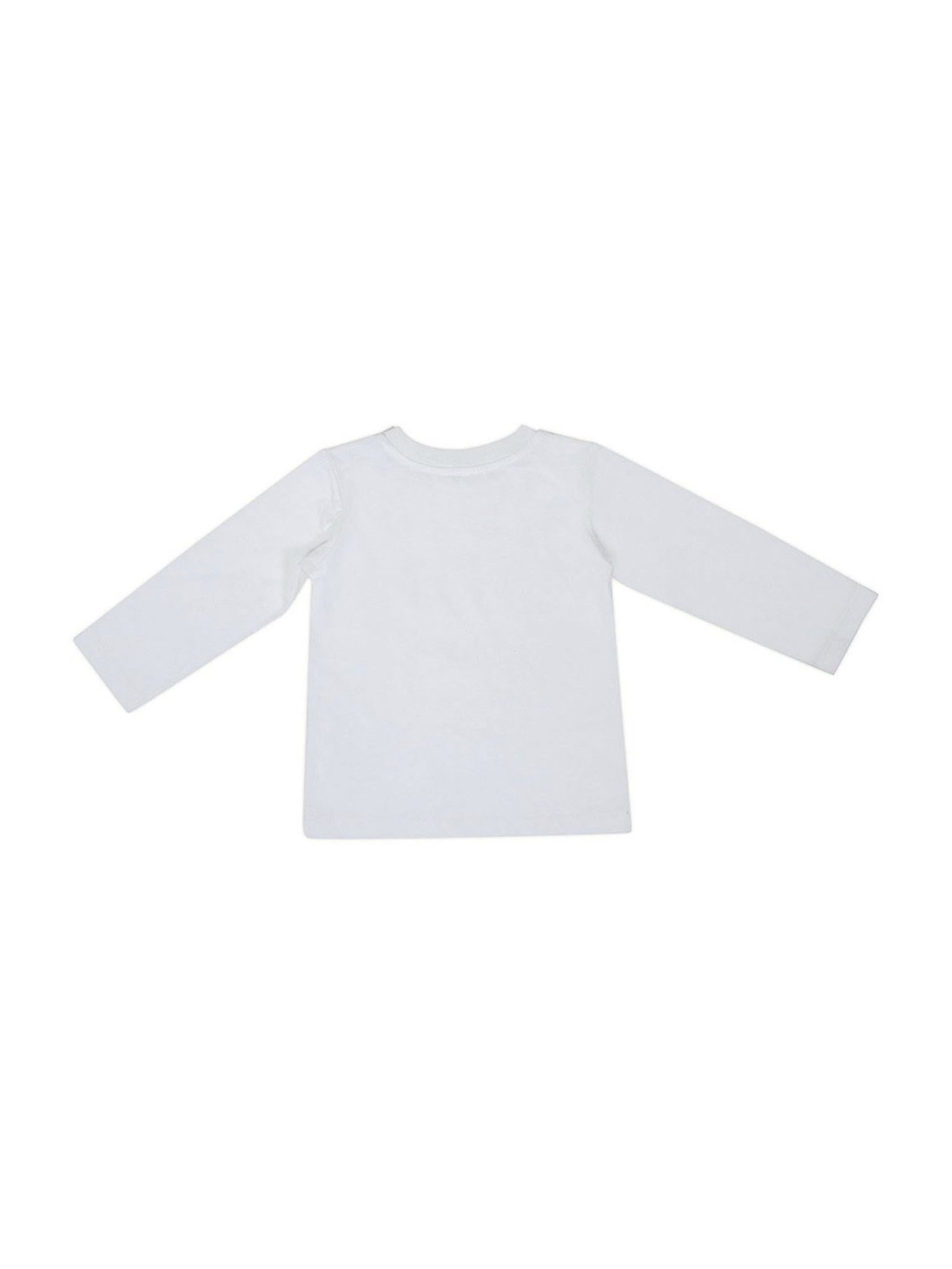 Haus & Kinder Kids Nicolas White & Red Cotton Regular Fit Full Sleeves T-Shirt Set