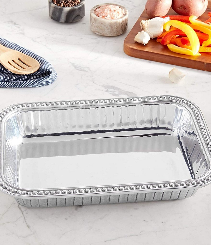 Wilton Armetale Flutes & Pearl Rectangular Baker