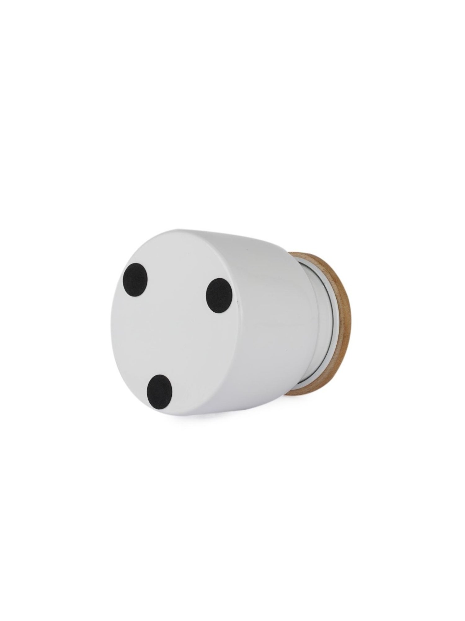 HAZEL Yellow & White Galvanized metal Storage Container with Lid - Set of 2