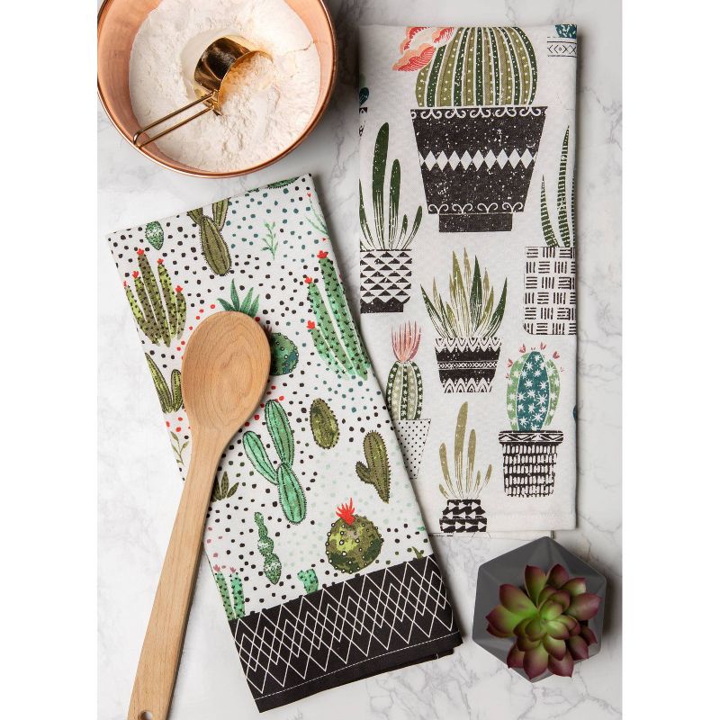 2pk Cotton Urban Oasis Dishtowel Set - Design Imports