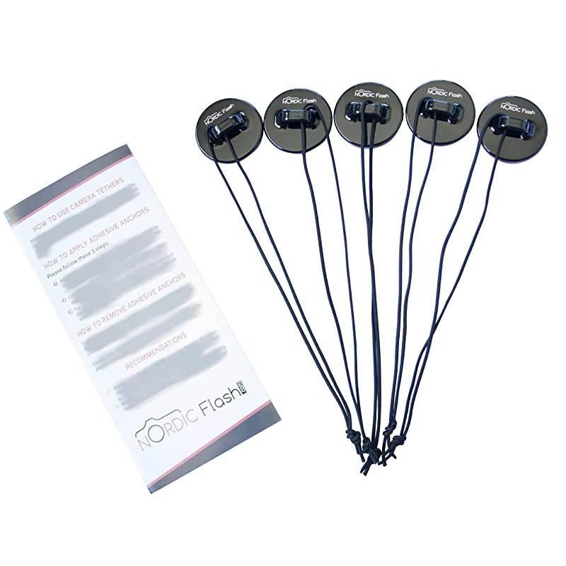 Tethers for GoPro s Accessory Kit of 5x Straps + 5x Mounts W 3M Stickers Secure Your by Tethering to Your HelmetBikeBoardCarWrist Fits ALL GoPro Models 1 Year Warranty