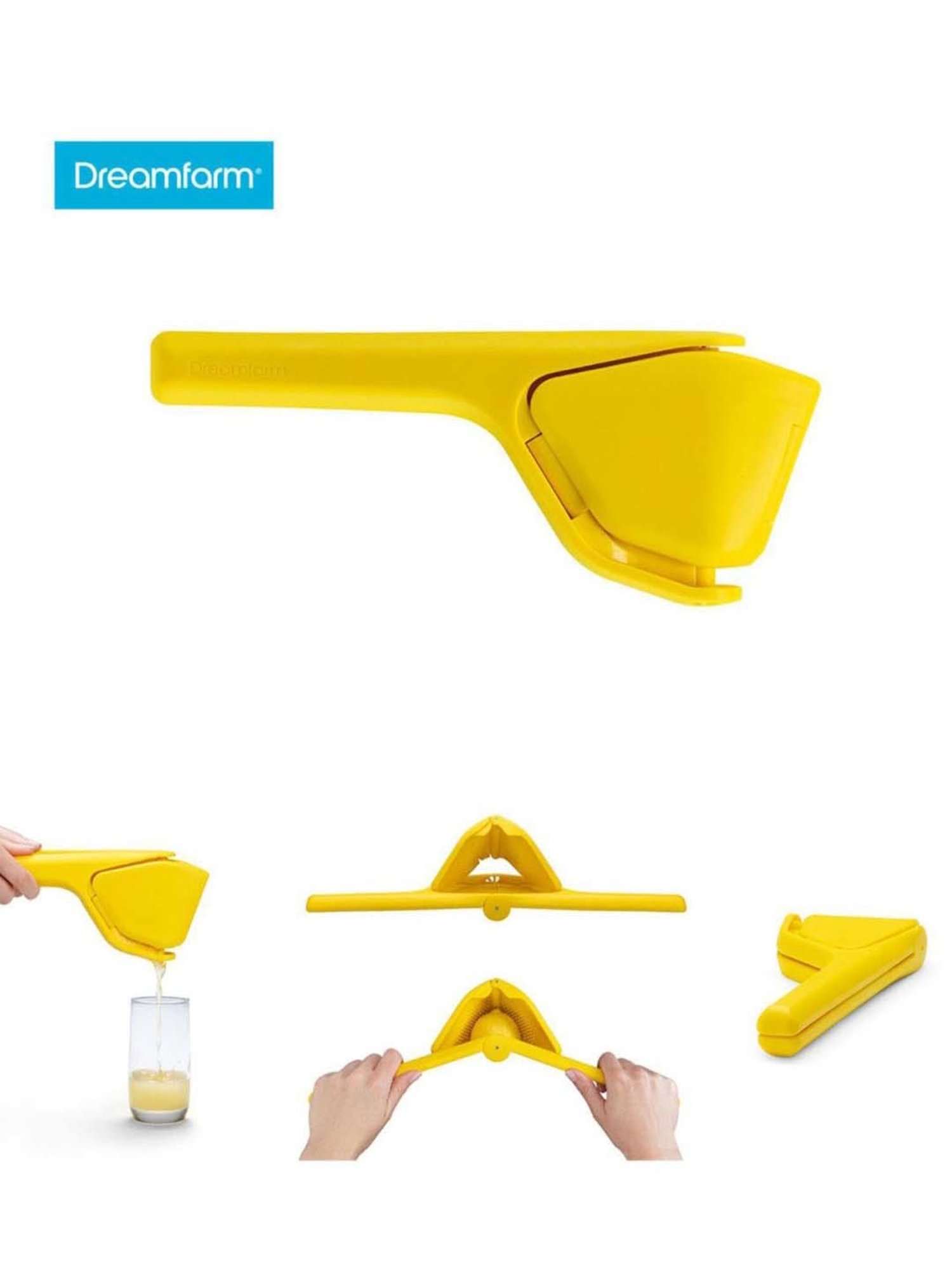 Dreamfarm Yellow Medium Manual Lemon Squeezer