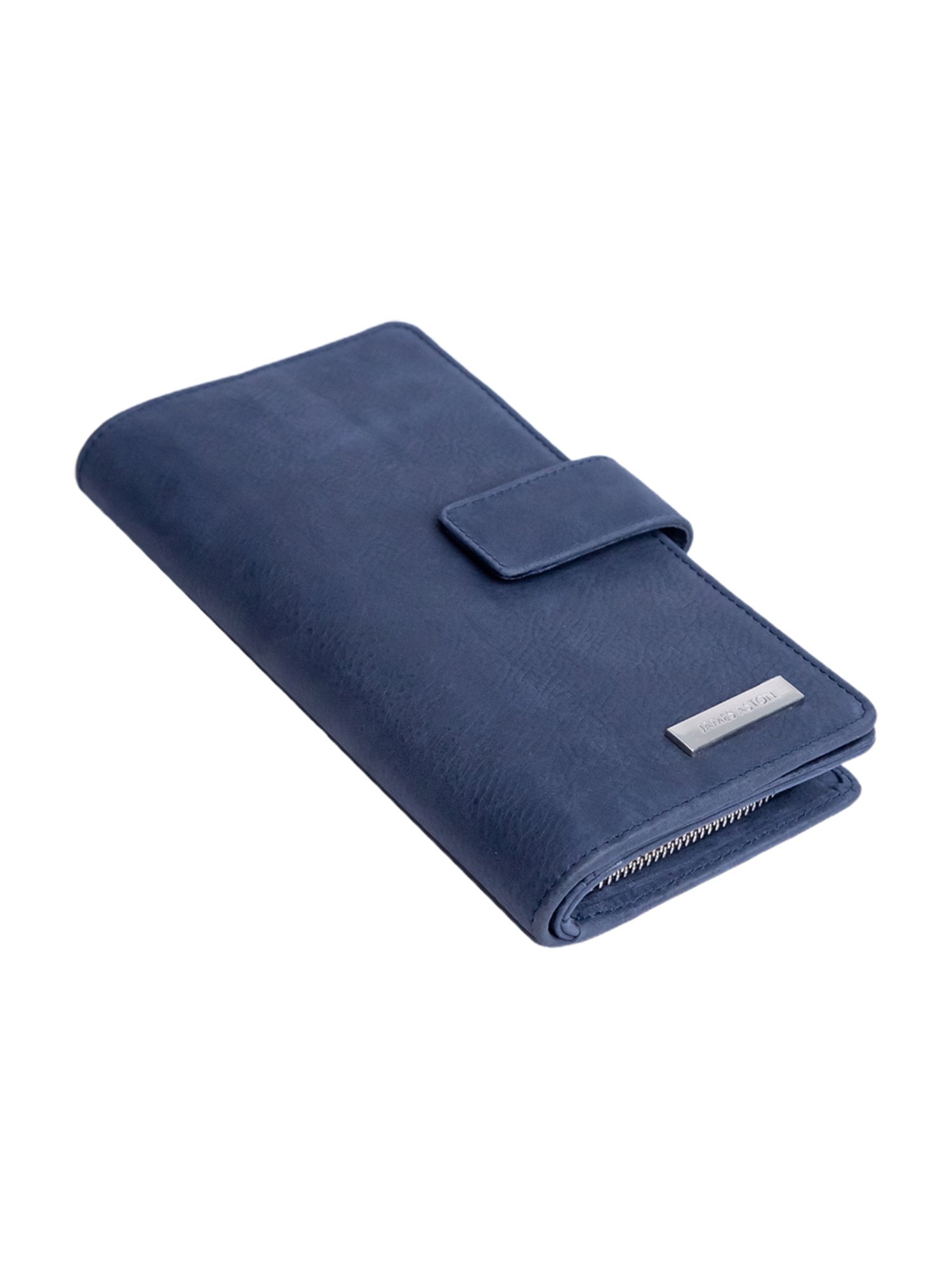James Aston Sof&iquest;a Navy Blue Leather Clutch
