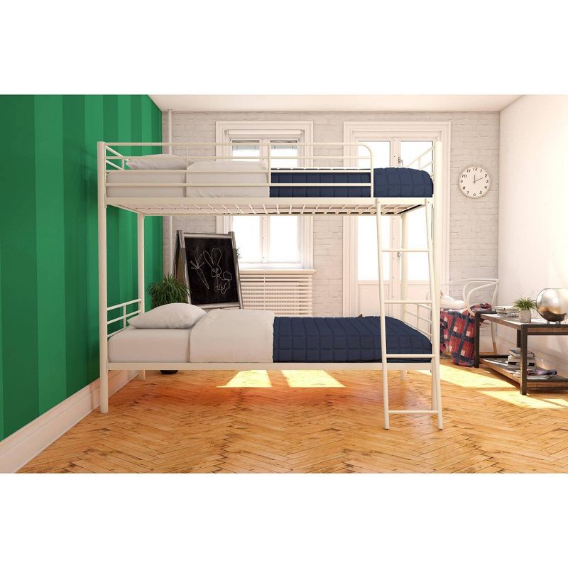 Twin Over Twin Convertible Metal Bunk Bed White - Room & Joy