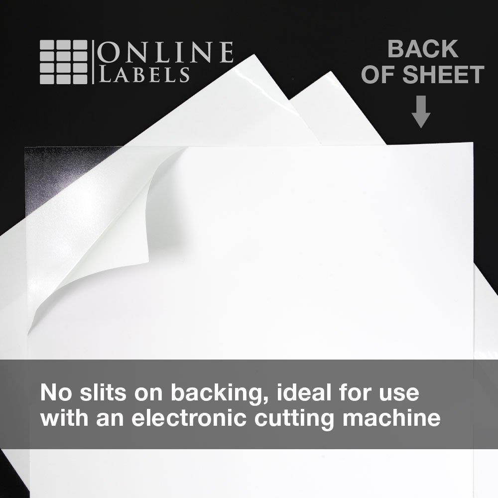 Clear Gloss Sticker Paper - 100 Sheets - 8.5" x 11" Full Sheet Label - Inkjet Printers - Online Labels