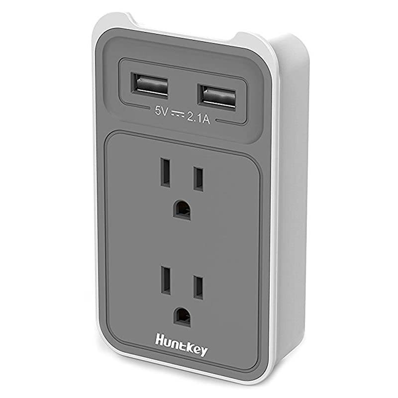 2Outlet Wall Mount Cradle with Dual 21 AMP USB Charging Ports SMD407