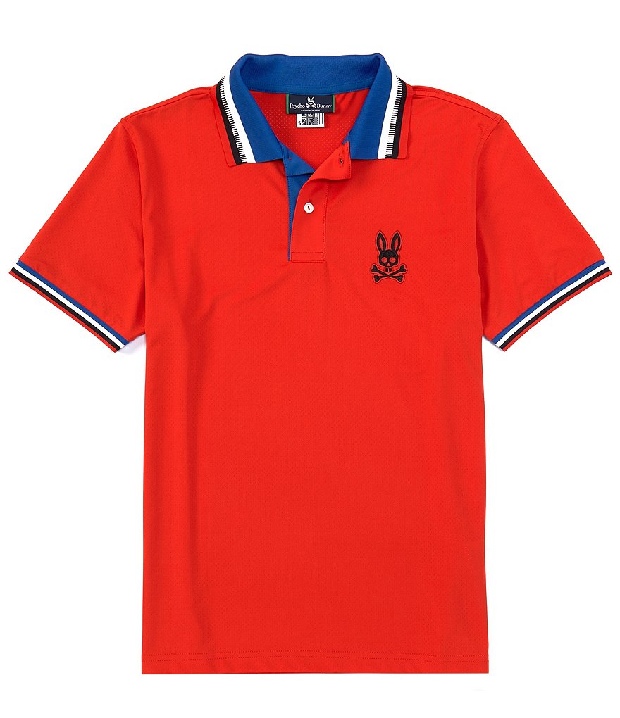 Visconti Petal Print Short-Sleeve Polo Shirt