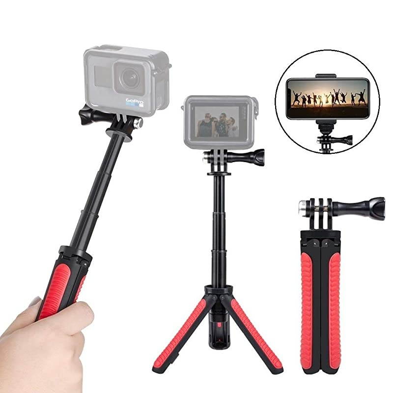 Mini Selfie Stick Tripod Kit Two in One for GoPro AKASO Action Camera and Cell Phone Accessories