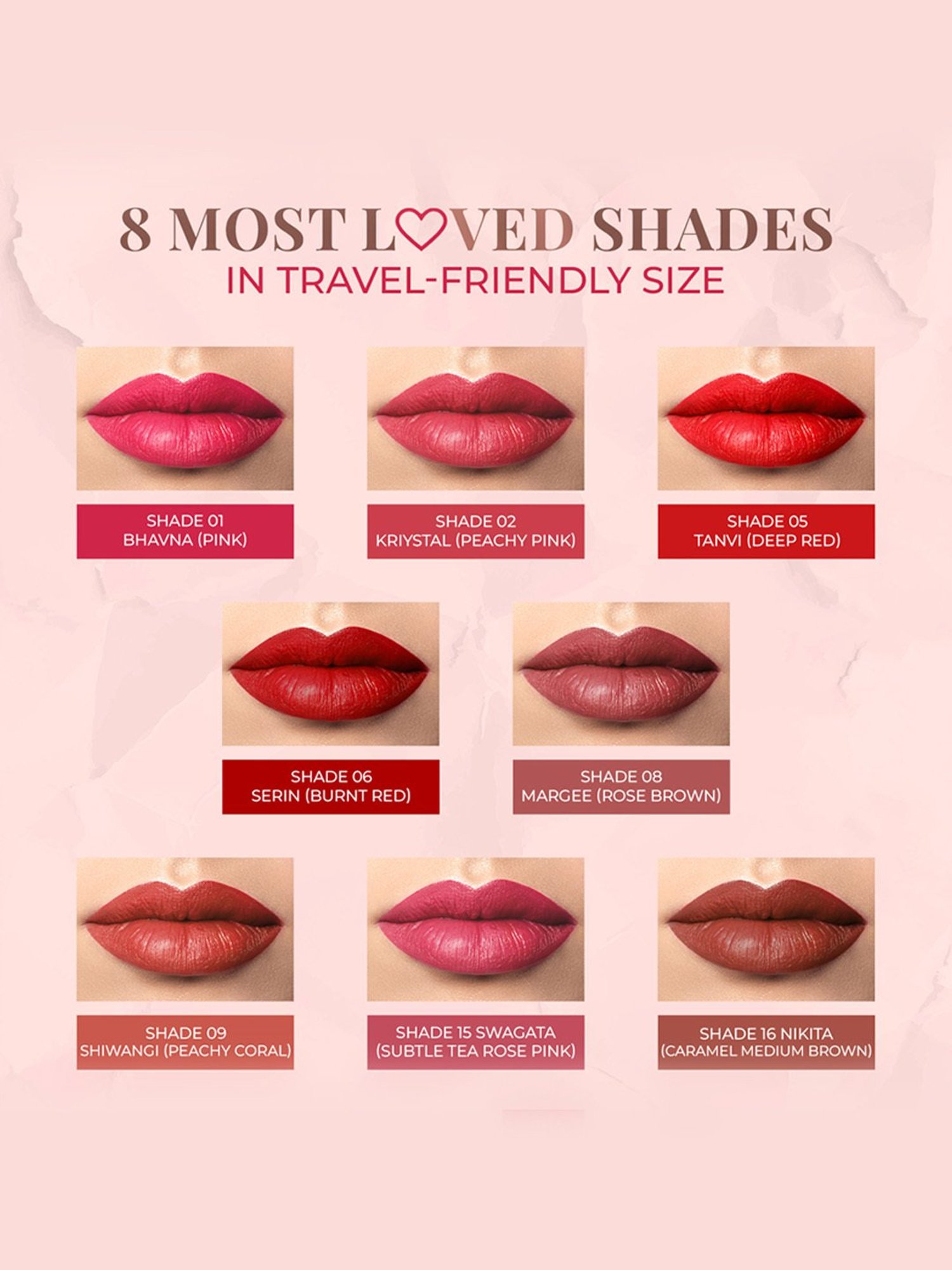 JUST HERBS Herb Enriched Ayurvedic Lipstick 02 Kriystal (Peachy Pink) - 1.8 gm