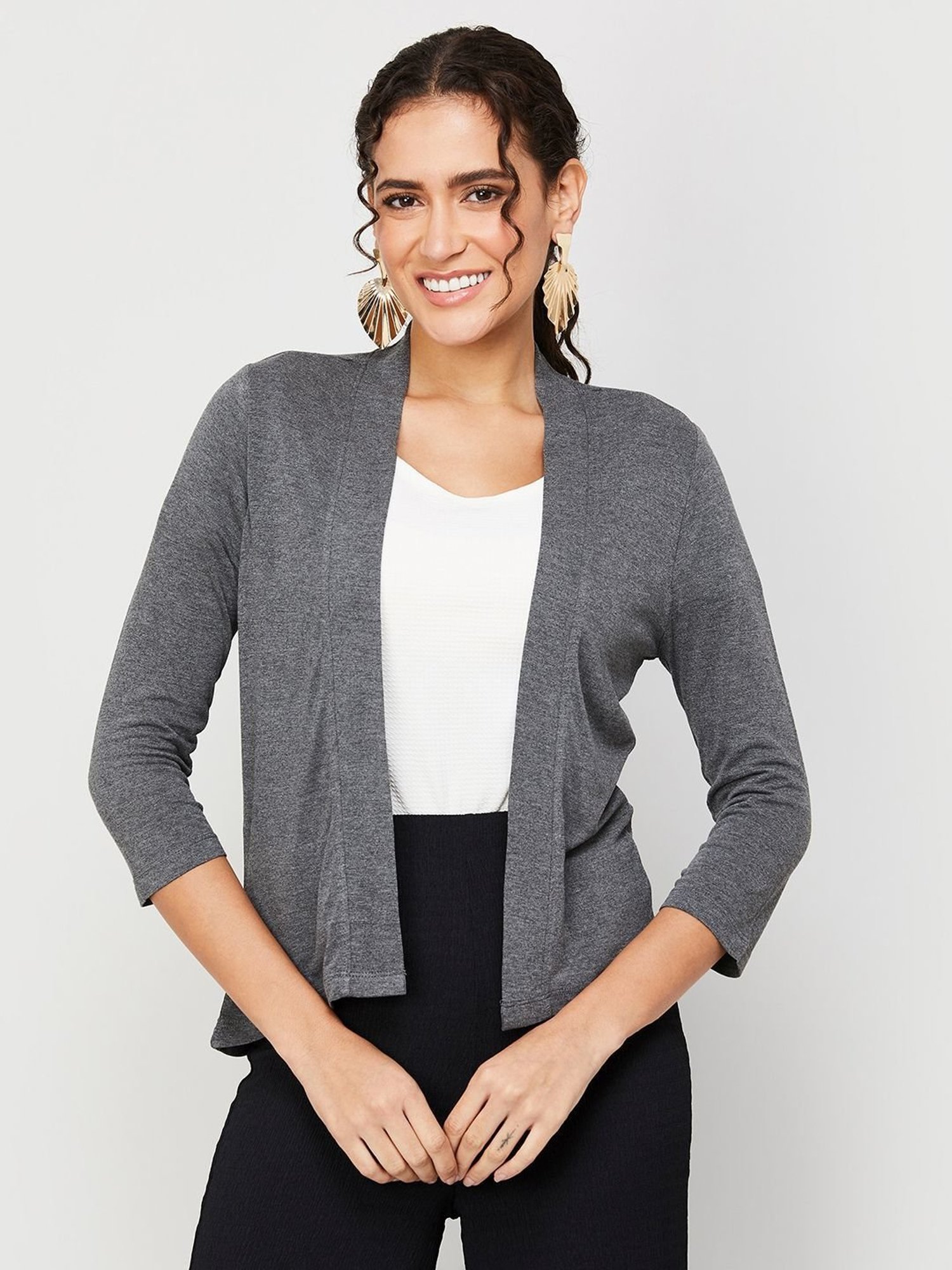Code by Lifestyle Grey Plain Shrug