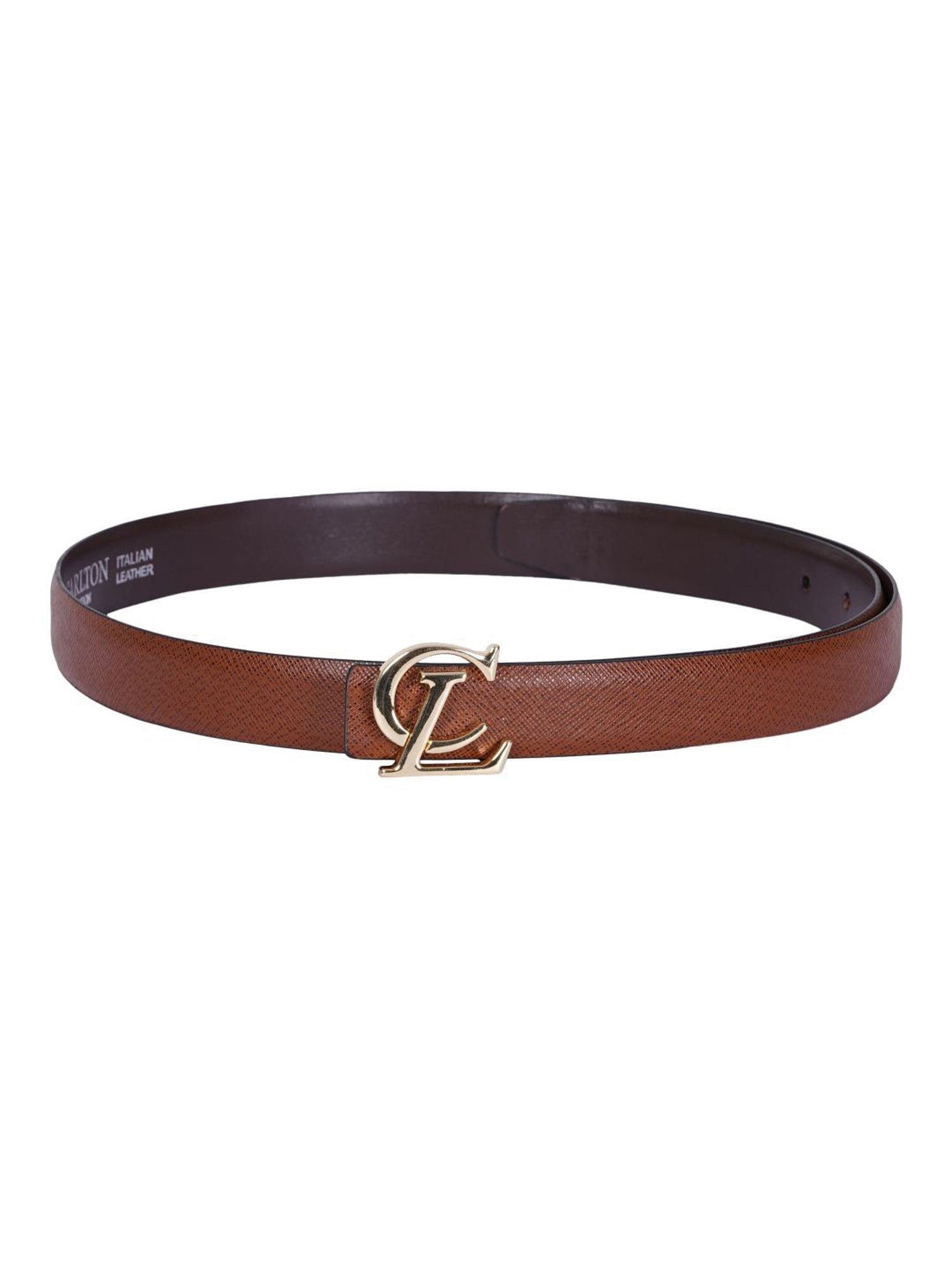 Carlton London Tan Textured Casual Belt for Women