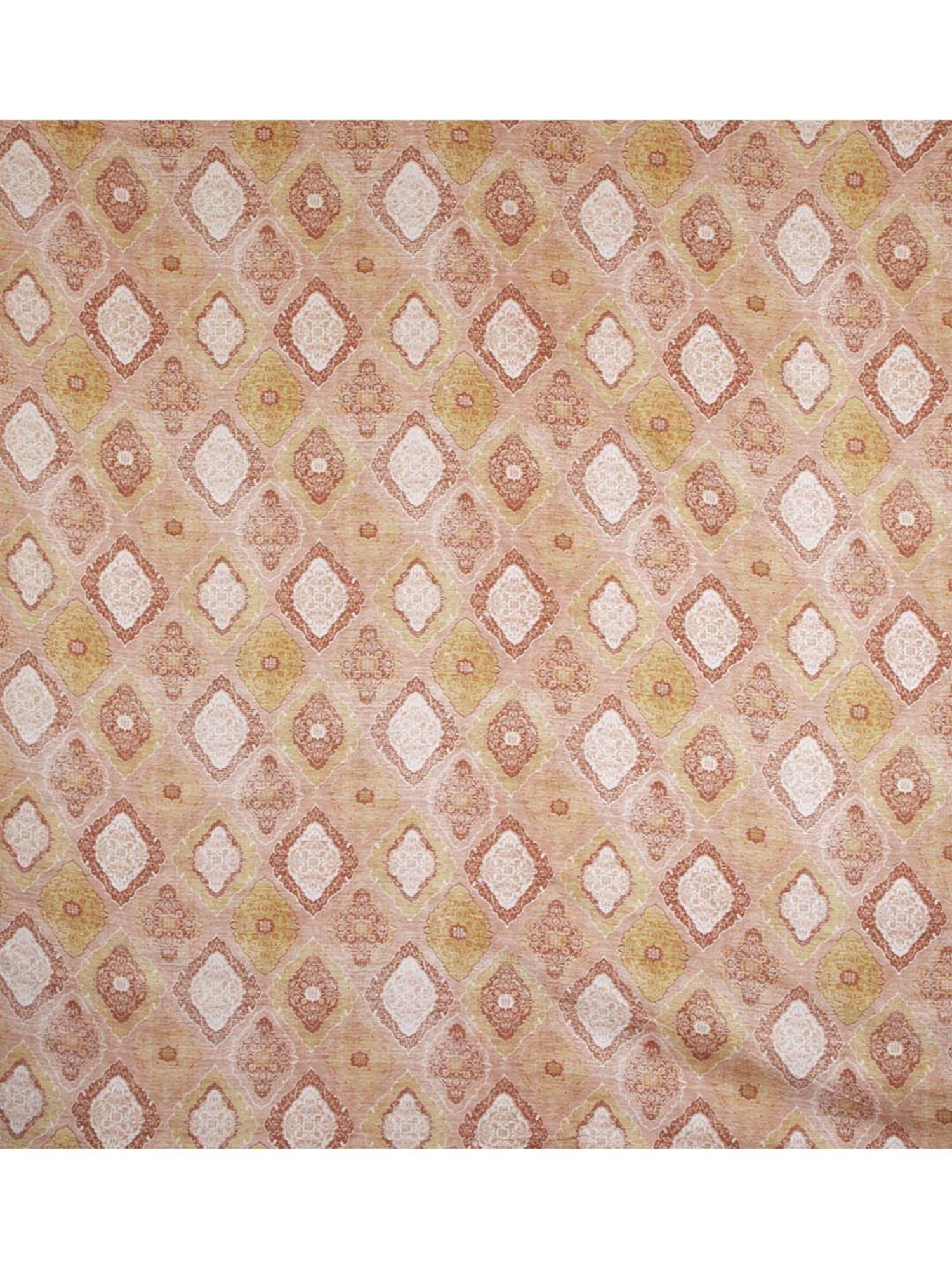 Romee Mustard & Beige 210 TC Bed Sheet Set