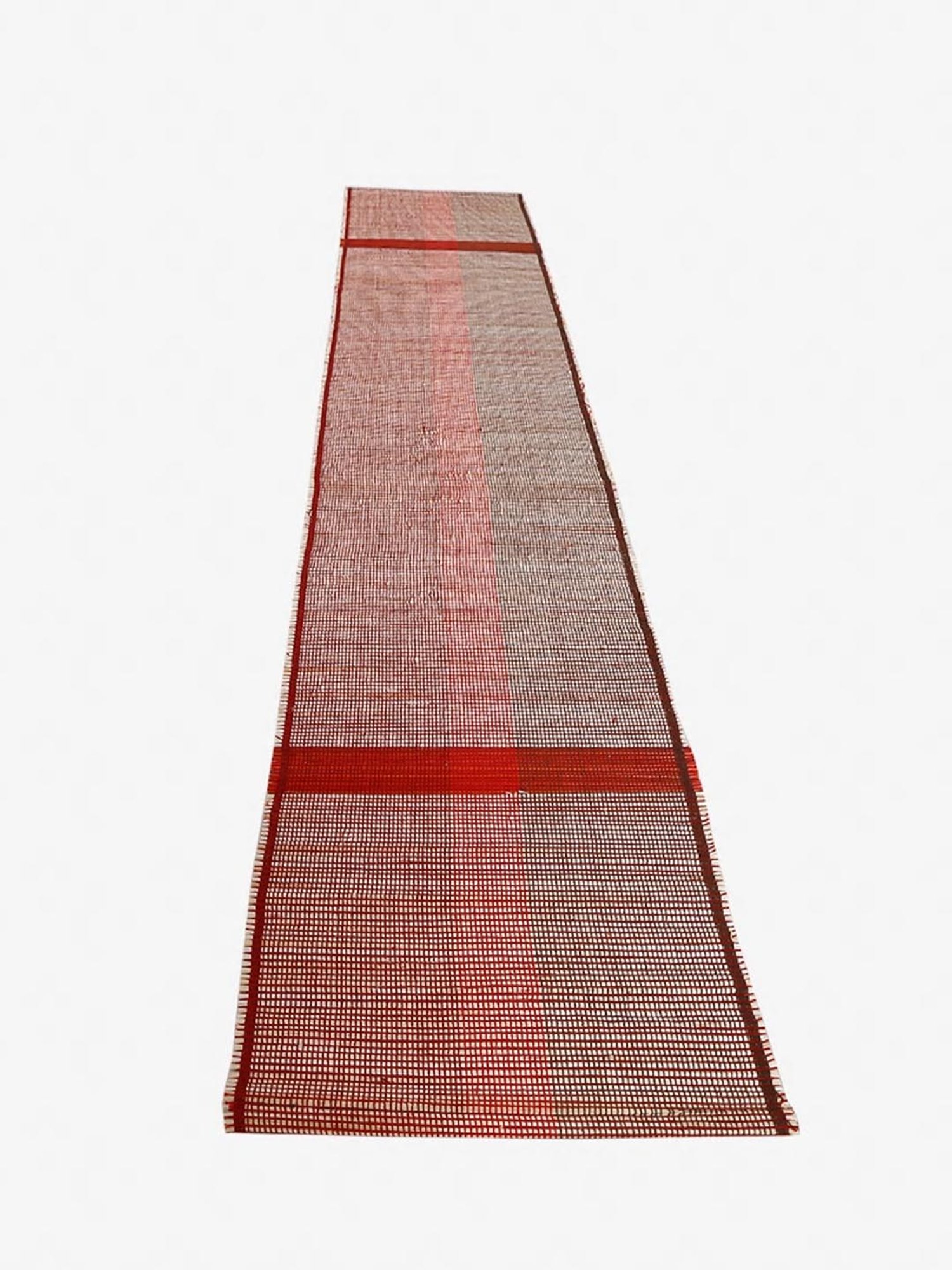 Fabindia Red Cotton Blend Solid Table Runner