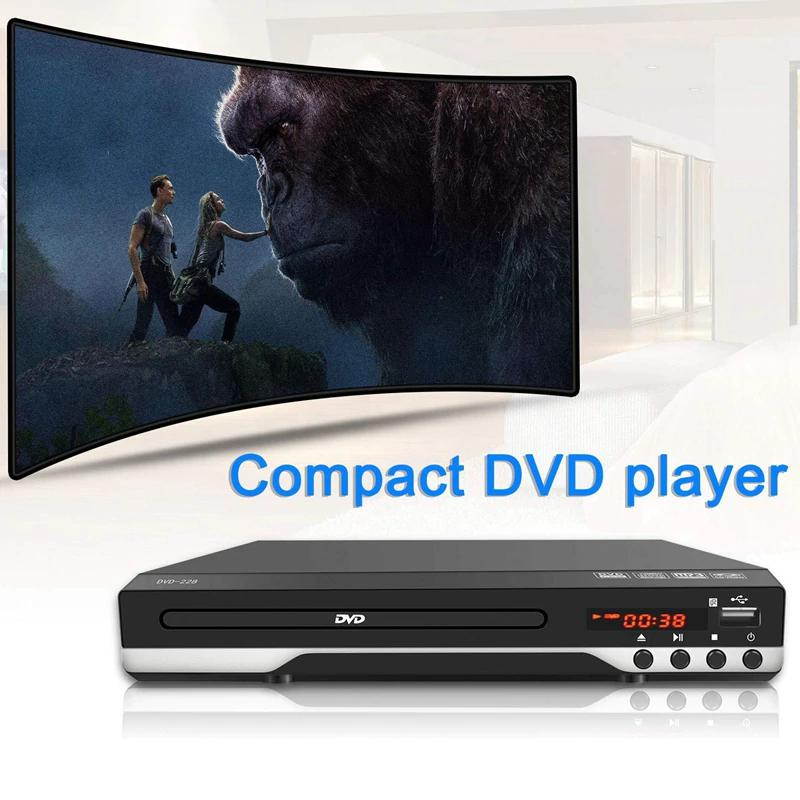 Lejiahong Portable DVD Player for TV Home Support USB Port Compact Multi Region DVD/SVCD/CD Player with Remote Control