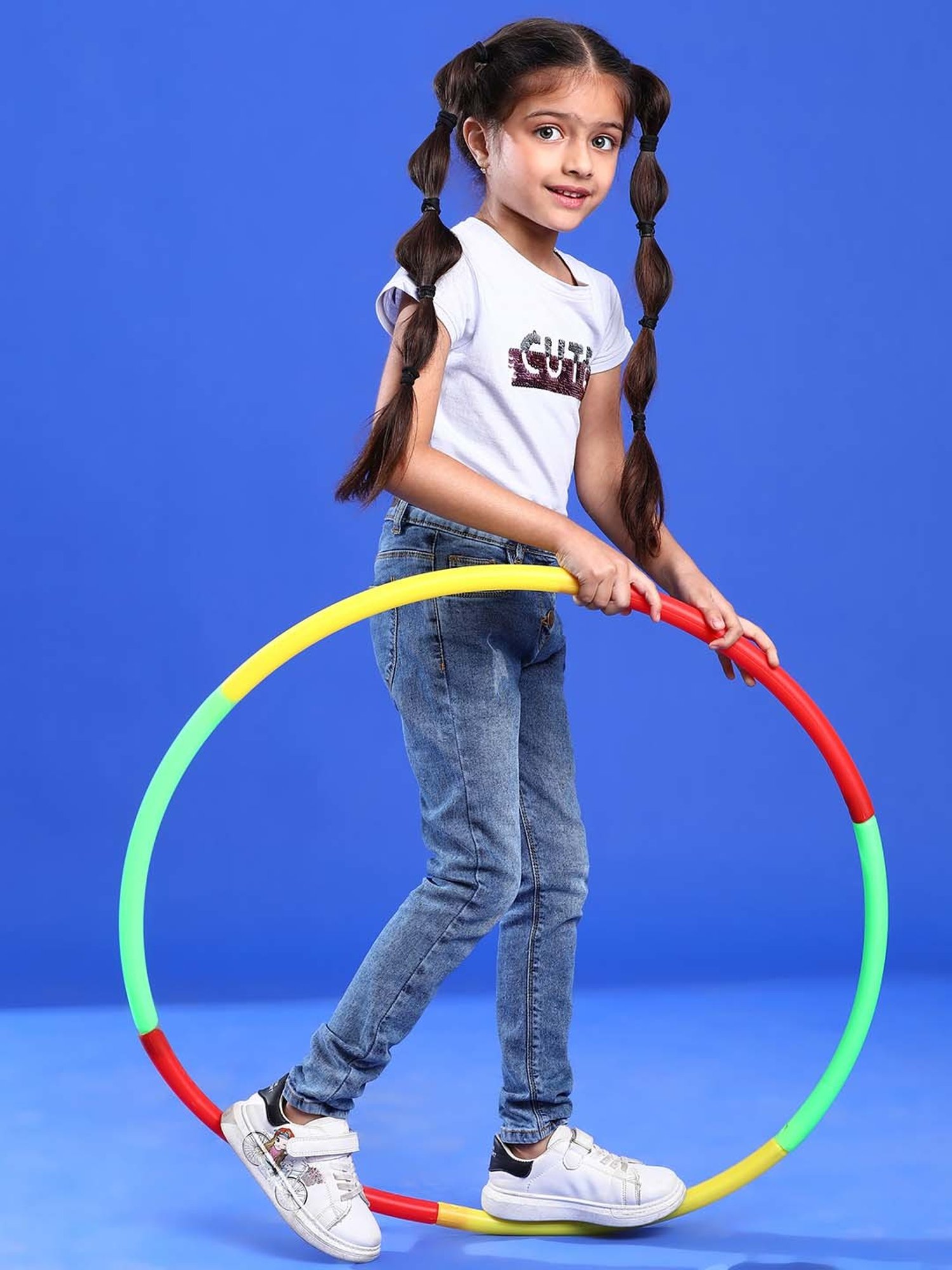 Tales & Stories Girls Blue Slim Fit Jeans