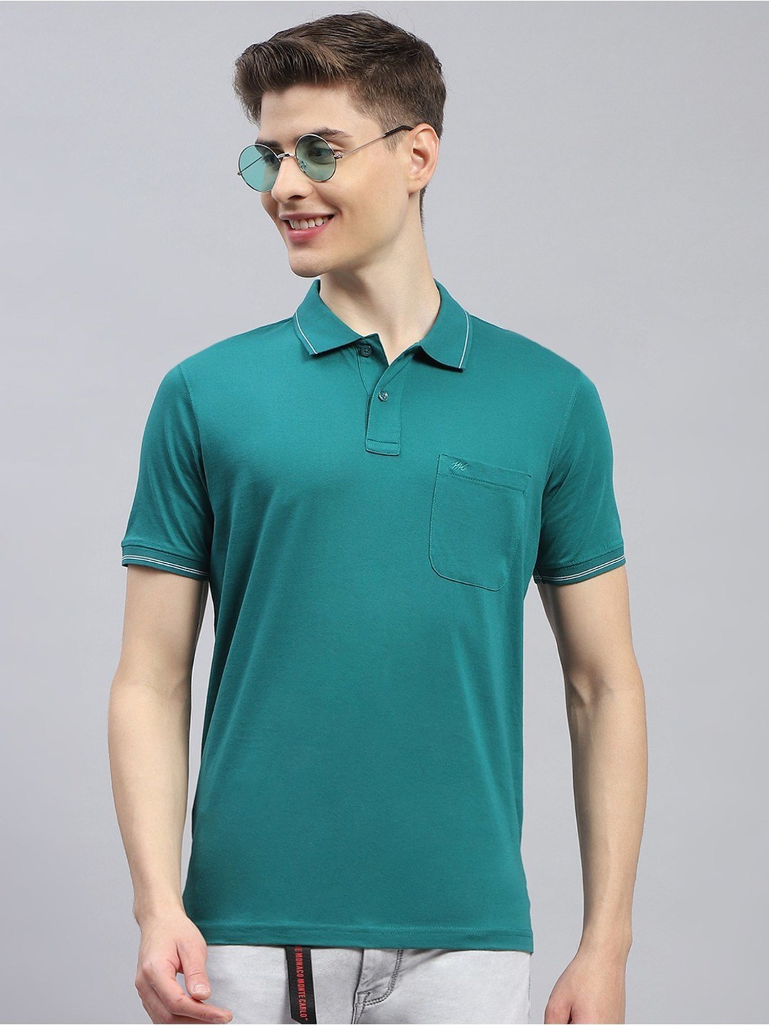Monte Carlo Green Regular Fit Polo T-Shirt
