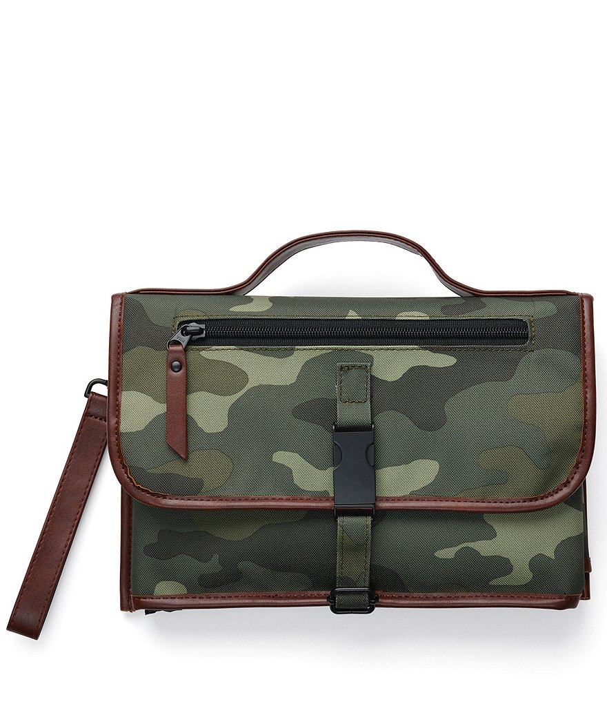 Dockatot Luxe Diaper Changer Camo Print Canvas Clutch