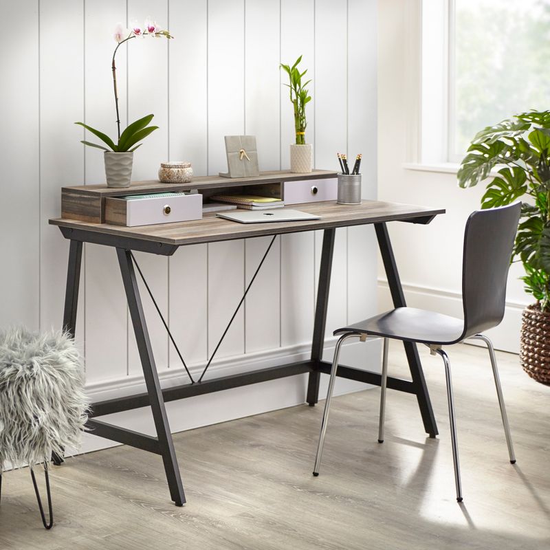 Tucker Desk Black/Driftwood - Buylateral