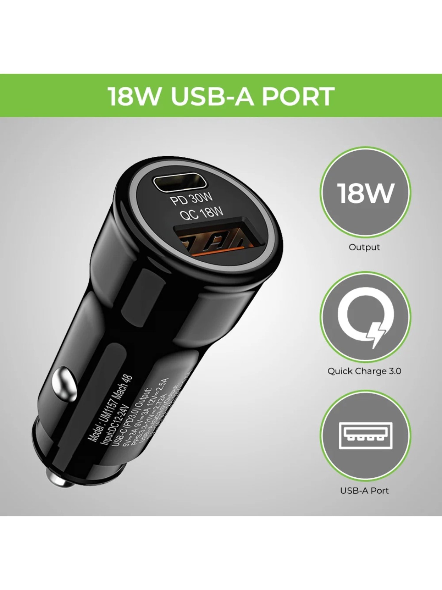 Moerdon SCB138 Fast Charging Data transfer Cable with LED indicator (Black)