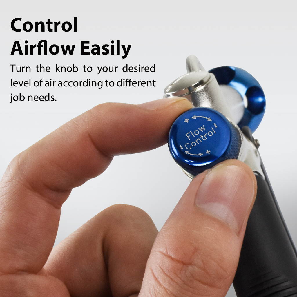 FIRSTINFO Two Way Air Duster Blow Gun with Adjustable Air Flow and Higher Flow Nozzle