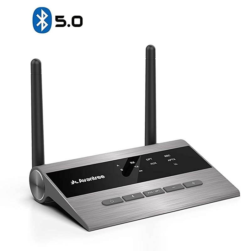 Long Range Bluetooth 50 Transmitter Receiver for TV amp PC Audio Home Stereo Speakers aptX Low Latency Wireless Adapter for Headphones Digital Optical 35mm AUX RCA TC419