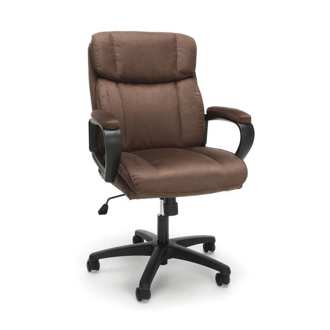 OFM Essentials Collection Plush Microfiber Office Chair, in Brown (ESS-3082-BRN)