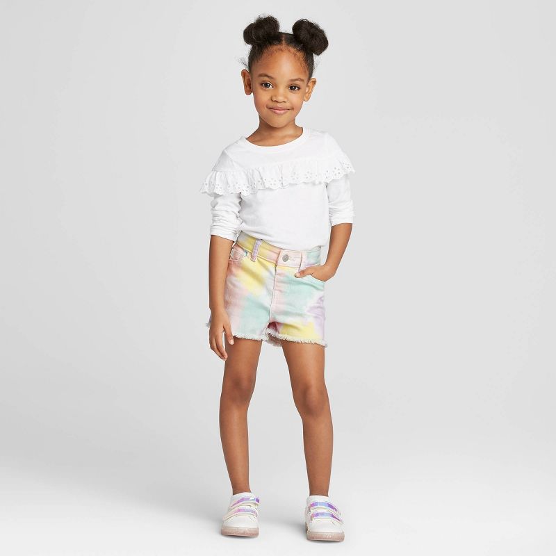 Toddler Girls' Tie-Dye Cutoff Jean Shorts - Cat & Jack™ 12M