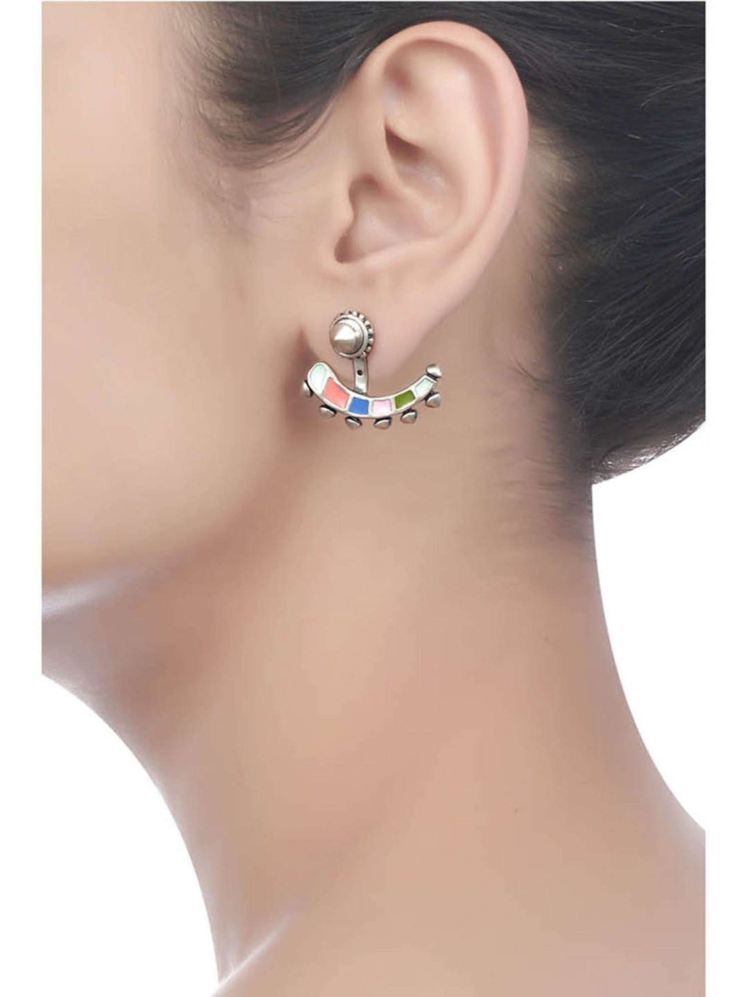Tribe Amrapali Multi Chandrika Ear Jacket Earrings