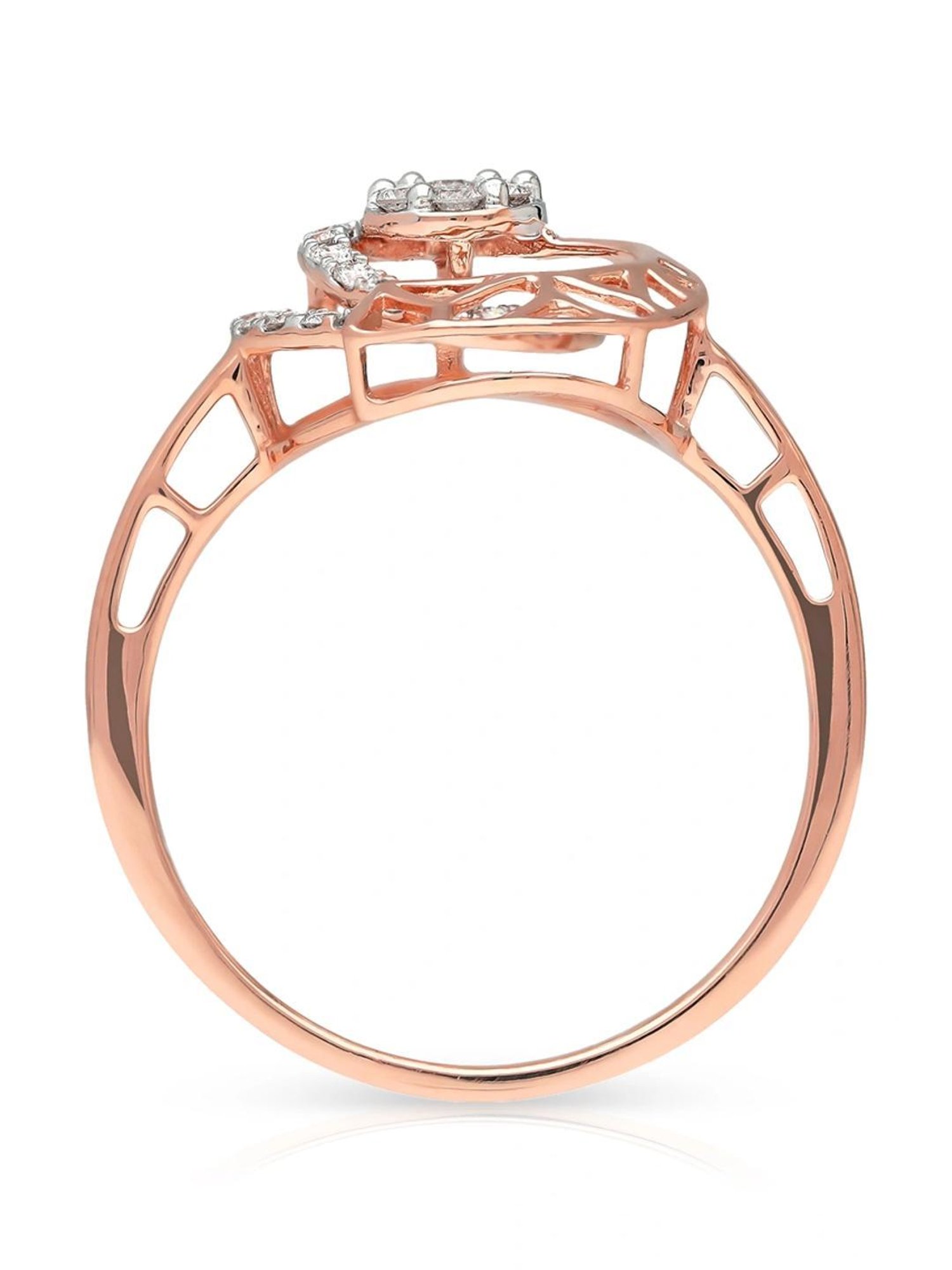 Malabar Gold and Diamonds 18k IGI Certified Diamond Rose Gold Ring for Women