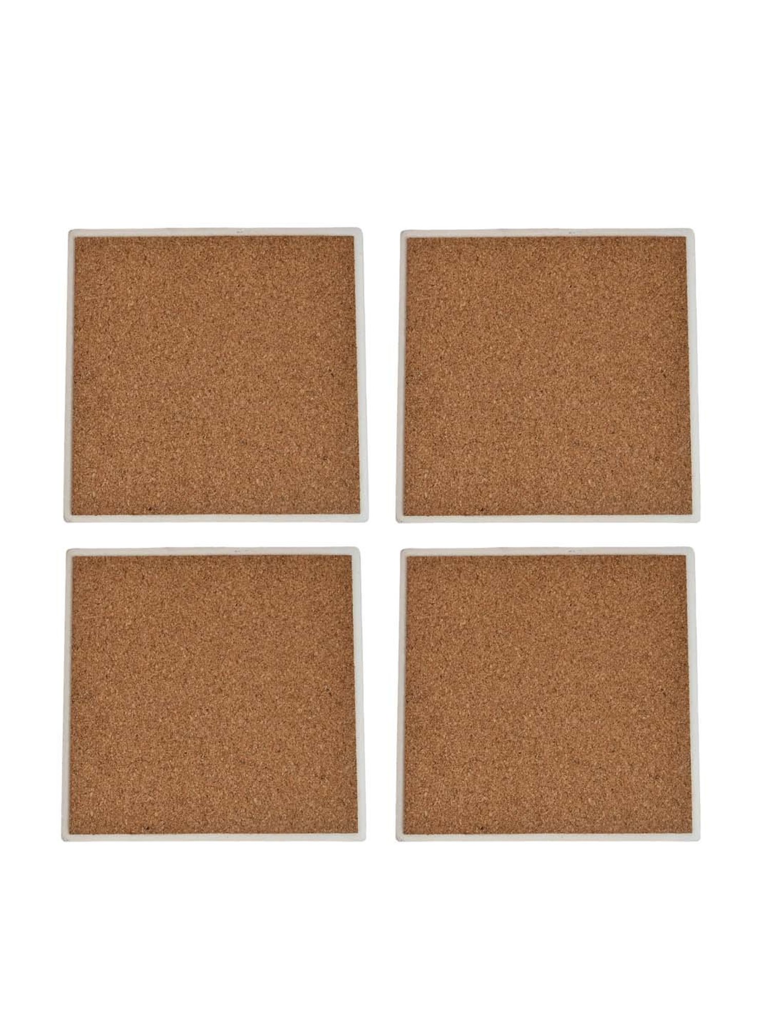 TAYHAA Multicolor Ceramic Stylish Square Coaster - Set of 4