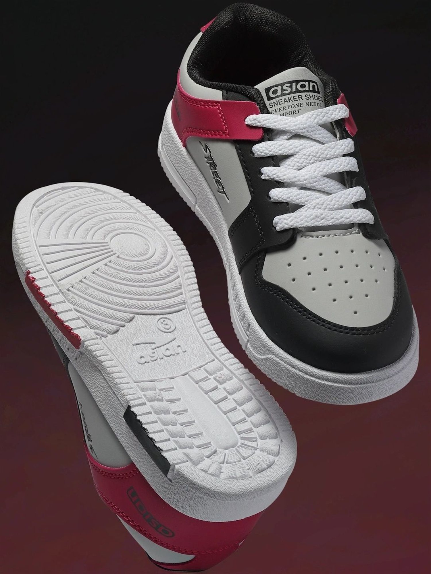 Asian Men's Grey Casual Sneakers