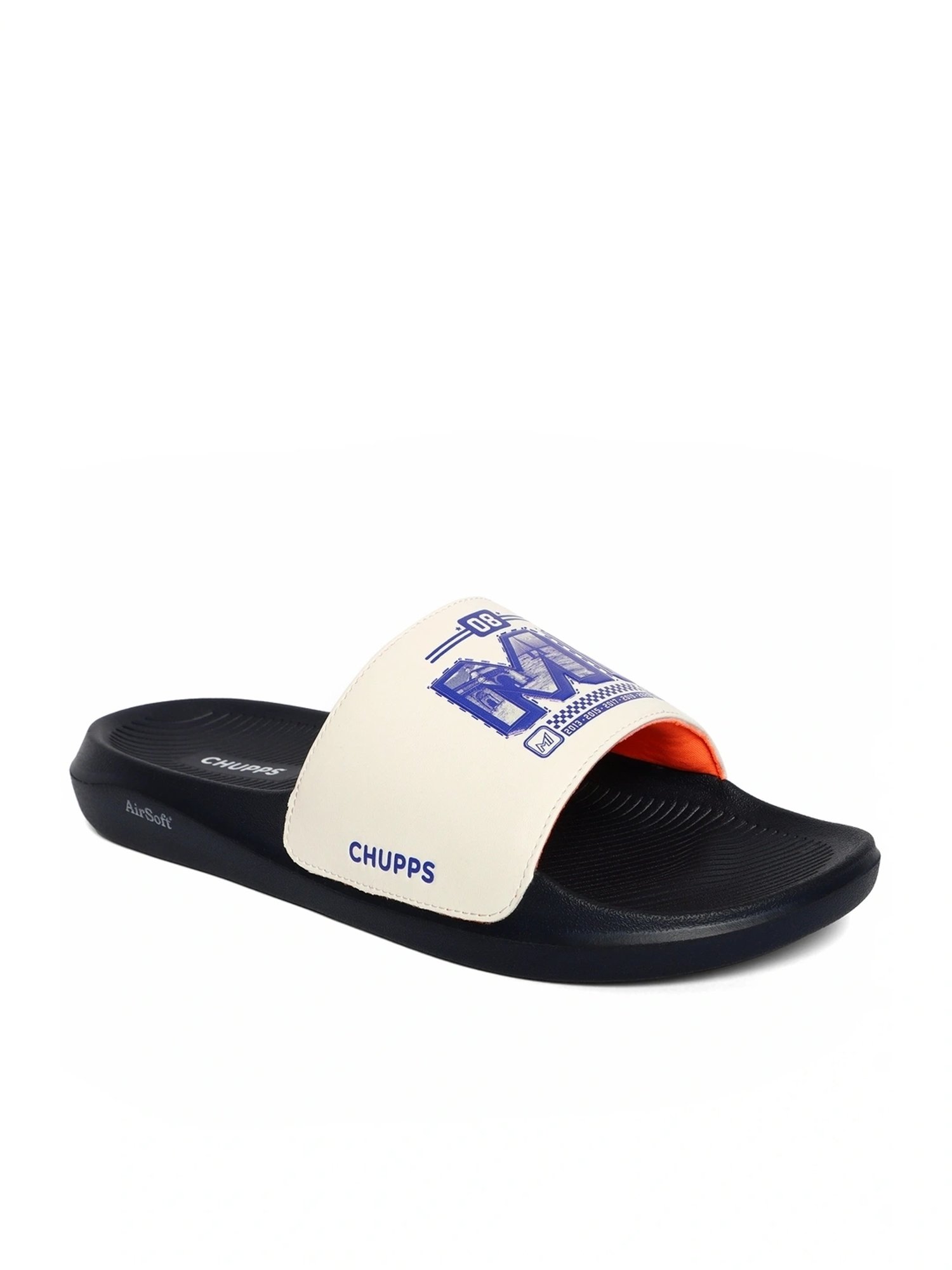 Chupps Men's Mumbai Indians White Slides