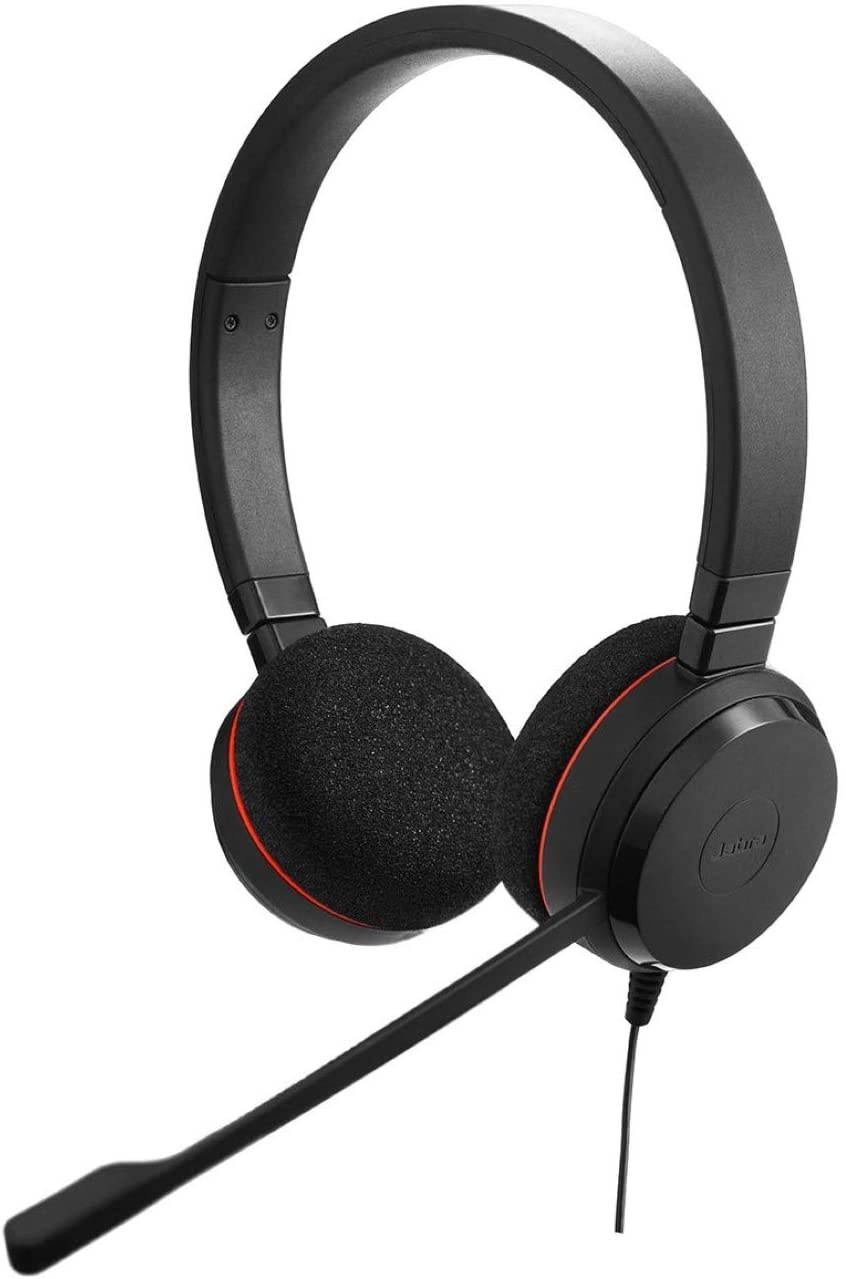 Jabra Evolve 20 UC Wired Headset Stereo Professional Telephone Headphones for Greater Productivity Superior Sound for Calls and Music USB Connection All Day Comfort Design