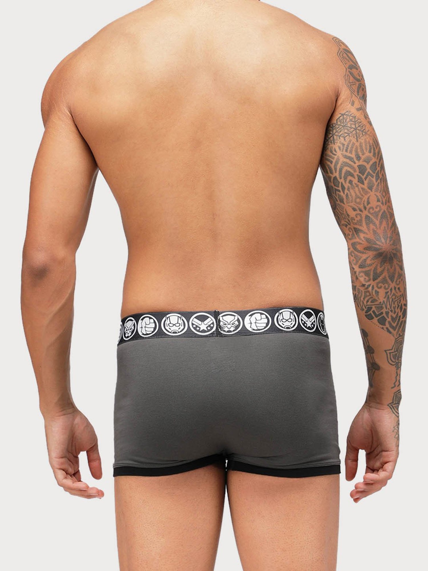 Zoiro Black Jaspe & Navy Jaspe Regular Fit Trunks - Pack Of 2