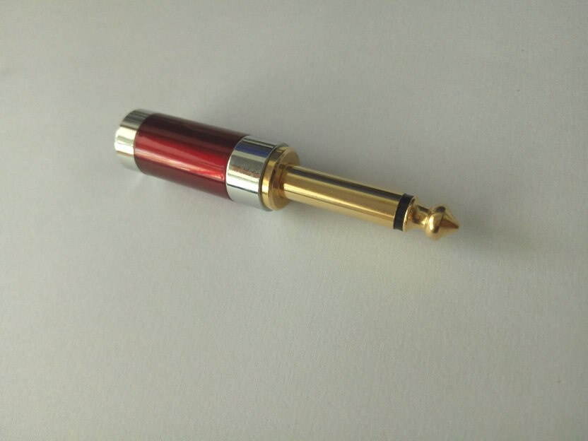 10pcs copper 6.3mm  MONO JACK PLUG for soldering connector Selling