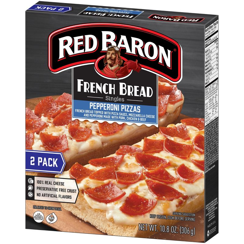 Red Baron French Bread Pepperoni Frozen Pizza - 10.8oz/2pk