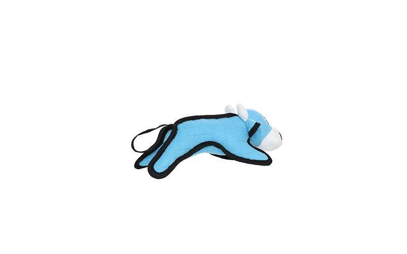 Tuffy Junior Barn Yard Cow Dog Toy - Blue
