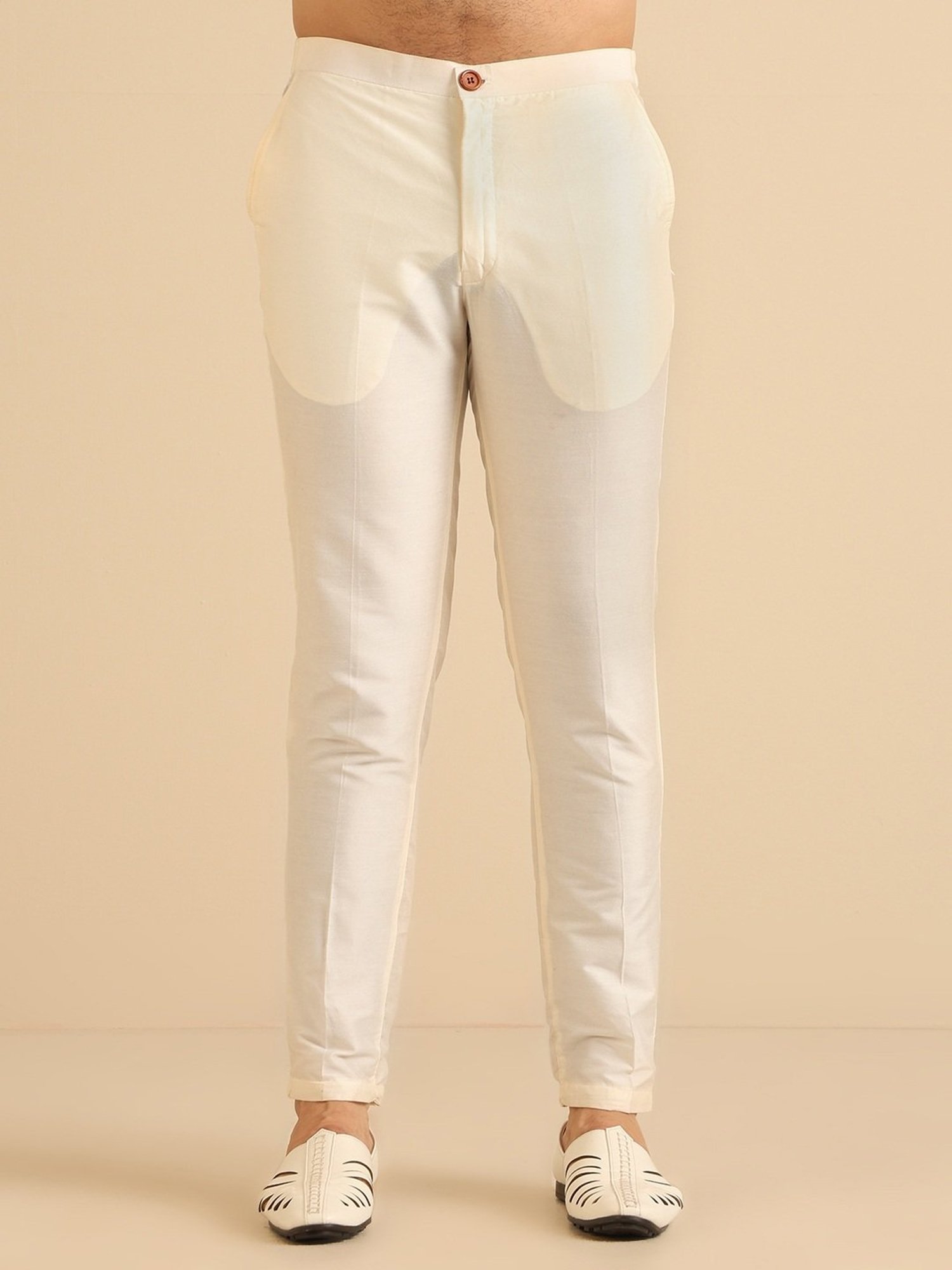 Hangup Plus Beige & Black Regular Fit Printed Sherwani Set